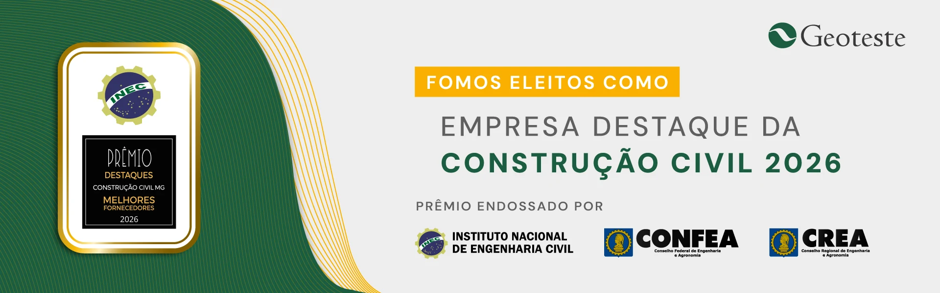 Prêmio INEC 2026 - Empresa Destaque da Construção Civil